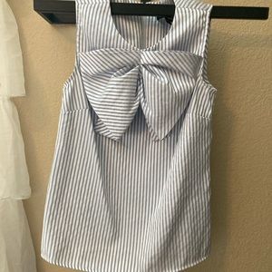 Banana republic bow dressy blouse- 8 stripes